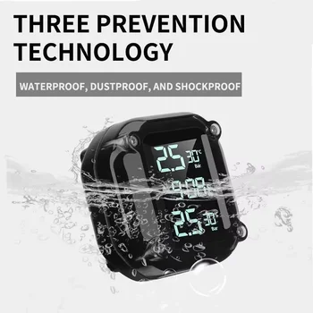 M5 combinazione Monitor della pressione dei pneumatici del motociclo Display digitale rilevatore di pressione dei pneumatici Wireless per moto esterno