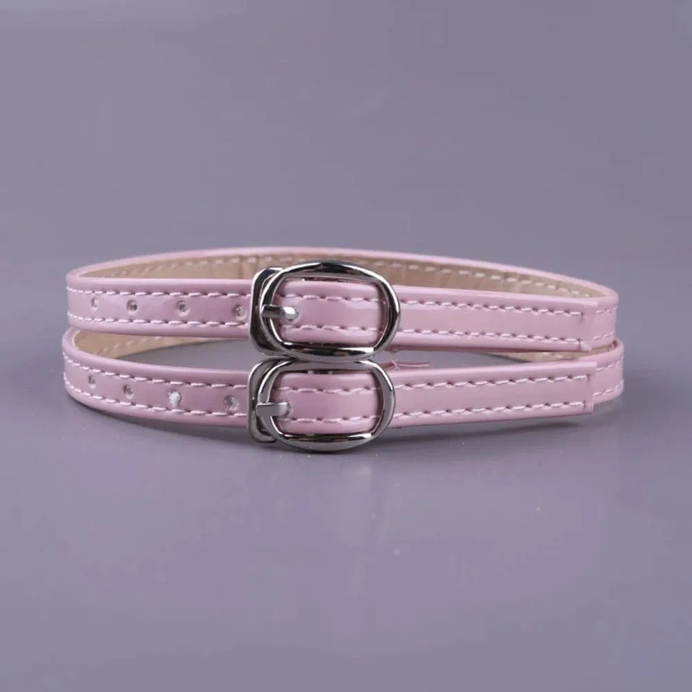 Premium PU Leather Adjustable Shoe Straps with Metal Buckle - Anti-Drop Heel Accessory