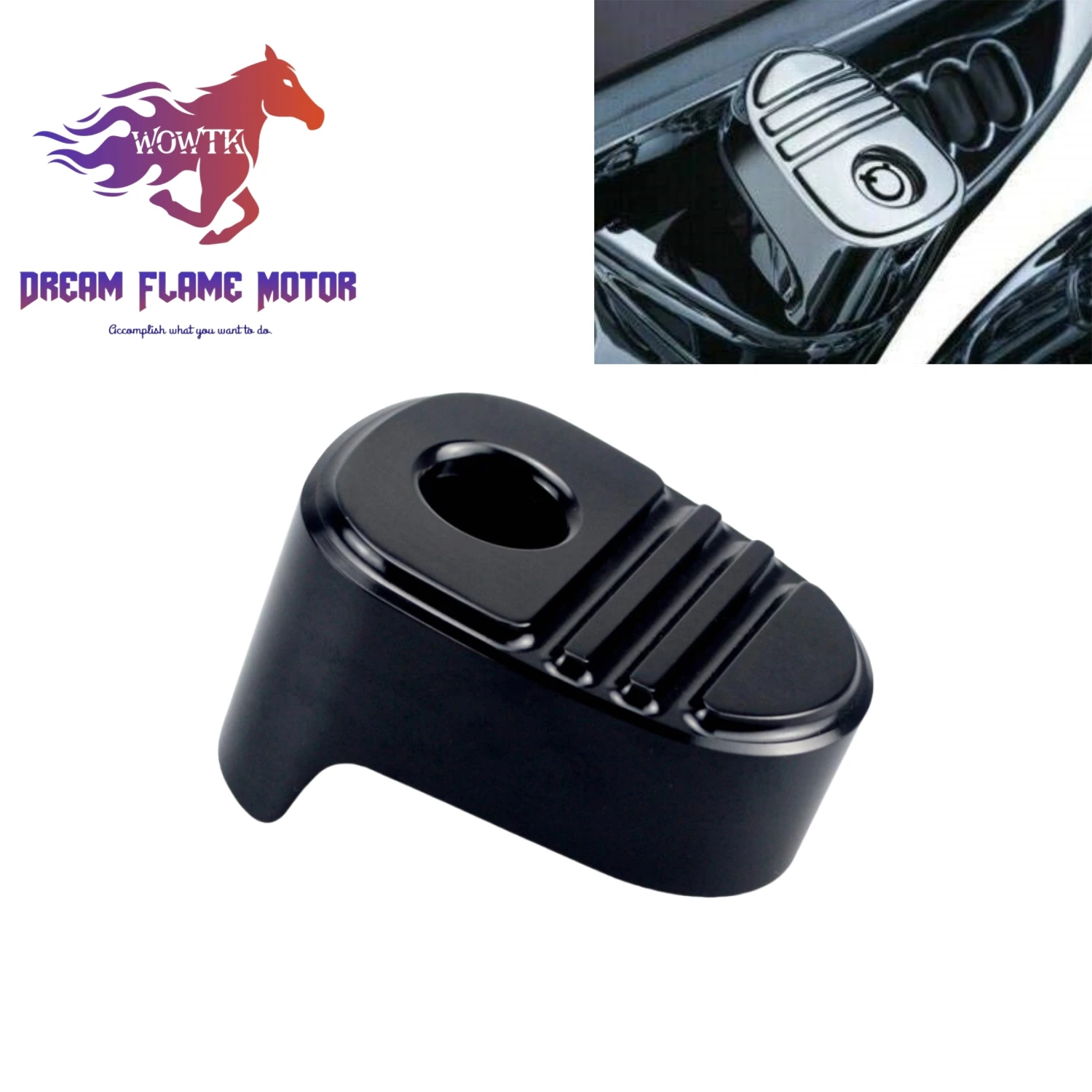 Tri Line Ignition Switch Cover for Harley Davidson Touring Motorcycles