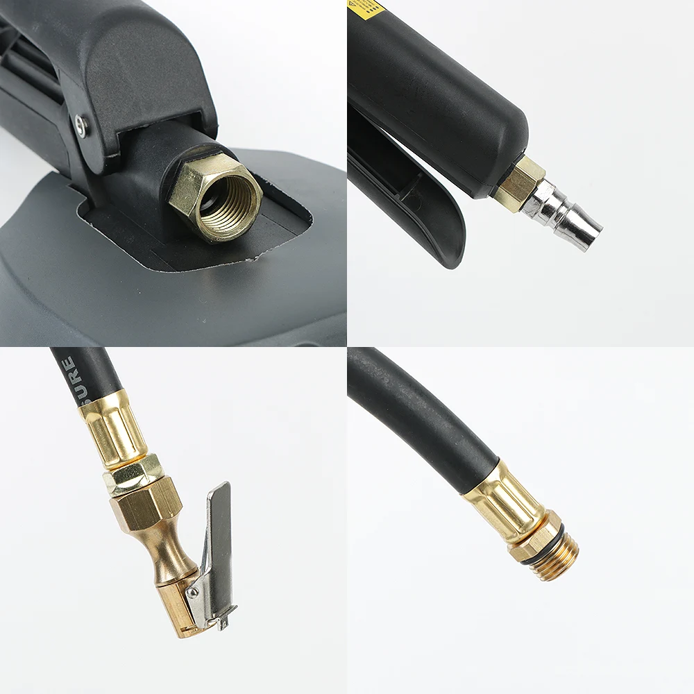 Mit Inflator Schlauch Düsen Auto Tester Reifen Manometer 0-255Psi 0-18Bar Monitor Inflation Gun Motorrad Fahrrad reifen Manometro – Detail 11