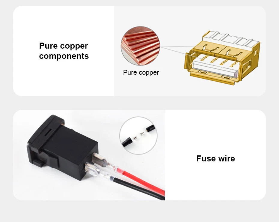 SEAMETAL 12-24V Eingang Auto Ladegerät USB Typ-C PD 36W Dual Ports Schnelle Lade auto Telefon Ladegerät Modifizierte Power Adapter für Toyota – Detail 9