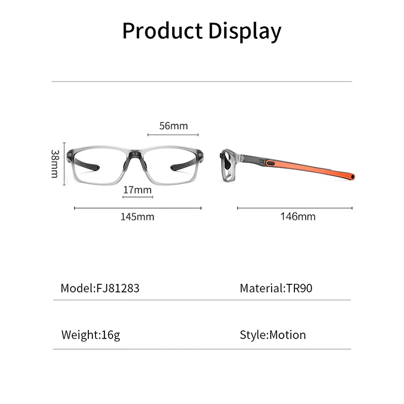 Cycling Glasses Men Sports Eyeglasses Mountain Climbing Bicycle Cycling Tennis Protective Goggles Large Frame Eyewear FJ81283 eyeglass frames