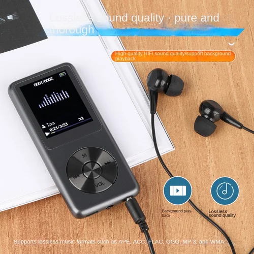 스포티한 귀여운 MP3 워크맨 음악 플레이어, 학생 영어 듣기, MP4 슬림 워크맨, 소설 읽기, iPod 스타일 FM 라디오, 도매 5