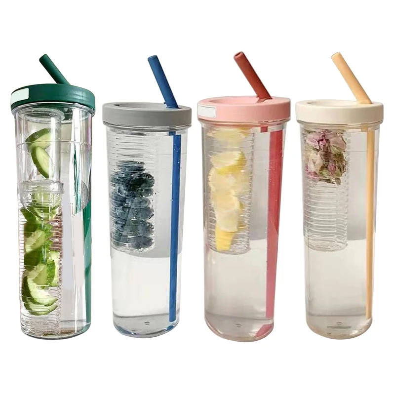 

Water Bottles Leak-Proof Drink Container with Foldable Straw Portable Large Capacity Sports Jug for Outdoor Travel Sport