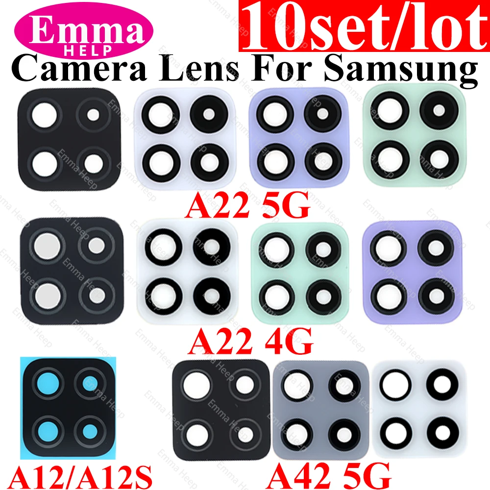 

Camera Glass Lens For Samsung A22 5G A42 A12 A12s A32 A52 A72 4G Rear Back Camera Lens With Glue Adhesive Phone Accessories