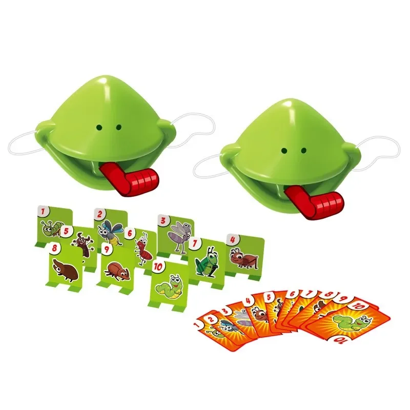 Tic Tac Tongue Competitive party board game Frog Tongue Mask desktop Game Set for parent-child interaction birthday gift for kid 5