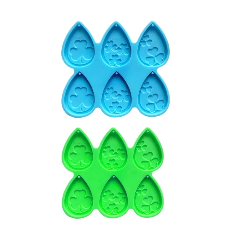 

E0BF Resin Jewelry Molds Clovers Silicone Mold DIY Handmade Keychain Pendant Necklace