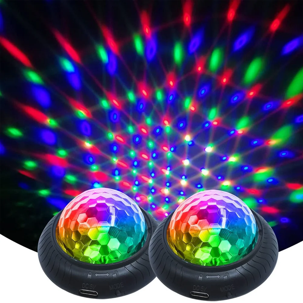 

Mini Portable LED Disco Stage Effects Lights 2-in-1 Car Lights Strobe Lights Birthday Dance Bar Atmosphere Lights Disco Lamp