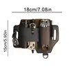Men Leather EDCs Organizer Sheath EDCs Belt Sheath Pocket Organizer Leather Pouch With Pen Holder For Flashlight Knives Car Key 6