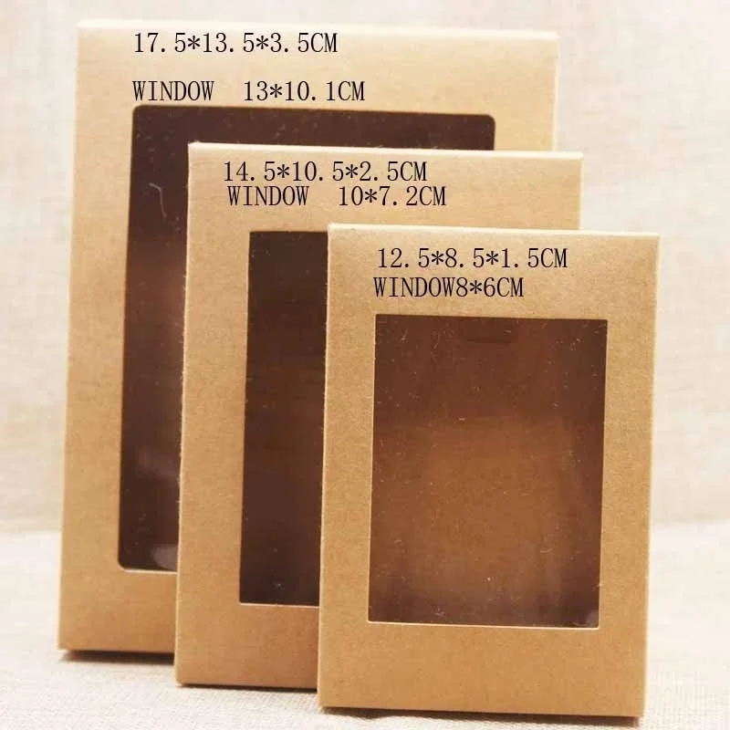 10 Stück DIY-Papierbox mit Fensterpapier, Geschenkbox, Kuchenverpackung für Hochzeit, Zuhause, Party, Muffin-Verpackung – Detail 2