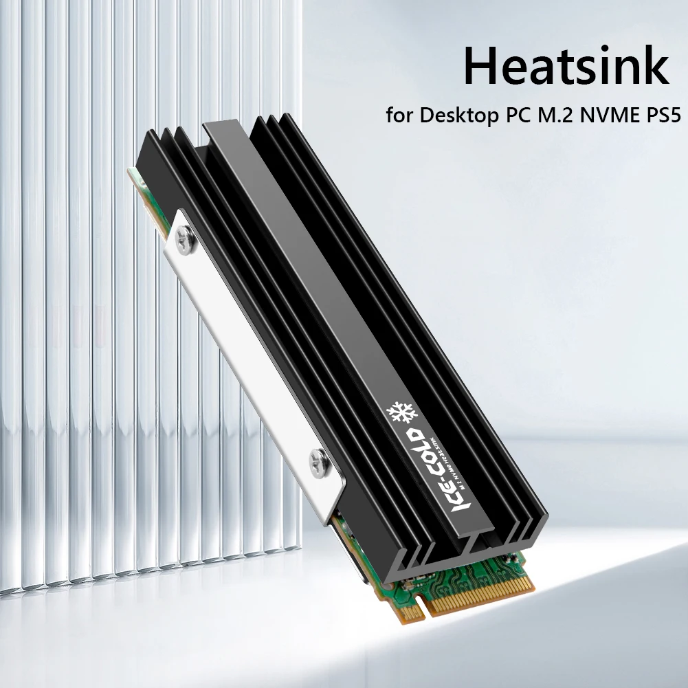 M.2 NGFF NVME 2280 SSD Heatsink Aluminum Alloy Solid State Disk Drive Radiator Cooler With Thermal Pad For PS5 Console Computer