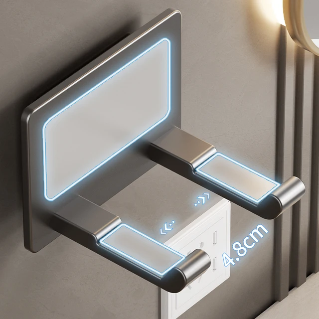 เครื่องเป่าผมติดผนังผู้ถือผมStraightenerเครื่องเป่าผมขาตั้งห้องน้ําOrganizerชั้นวางห้องน้ําชั้นวางของ 2