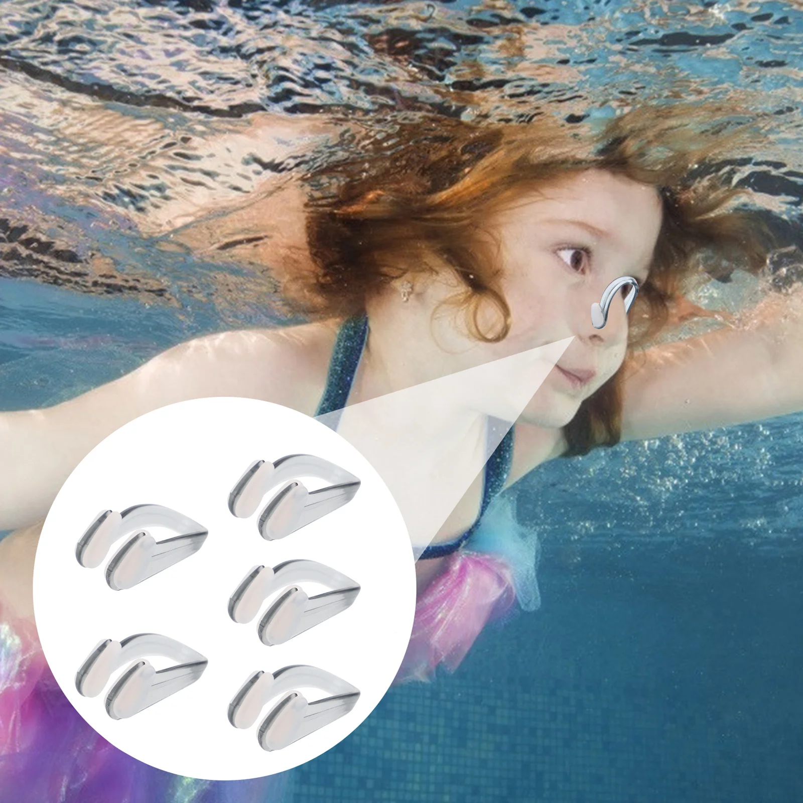 5 Boxes of Professional Nose Clips Wear-resistant Swimming Plugs Convenient Nose Clamps Swimmer Accessory 3