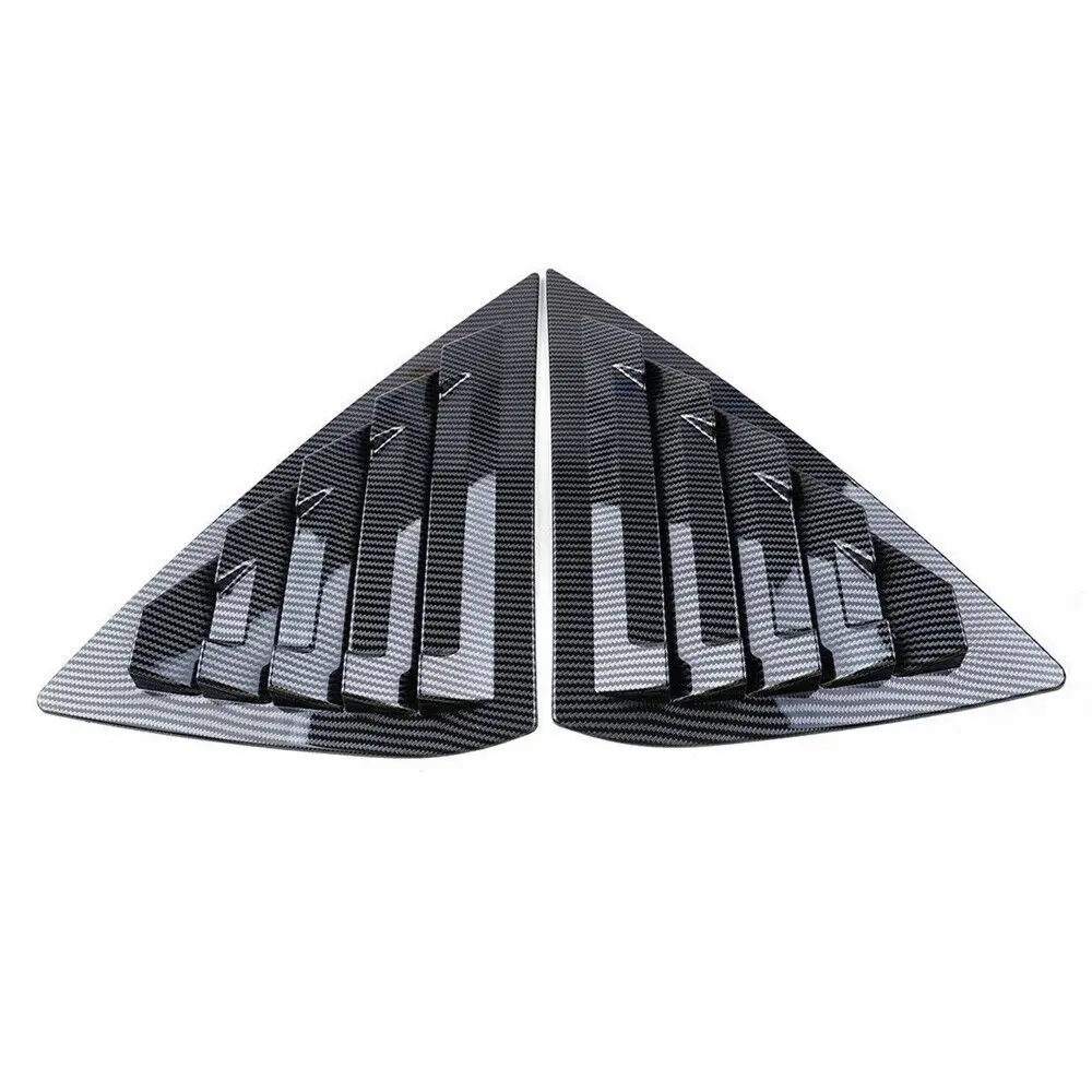 Car Rear Window Cover For Nissan Sentra Sedan 2013-Car Rear Louver Window Side Shutter Cover Trim Sticker Vent Scoop ABS Carbon Fiber