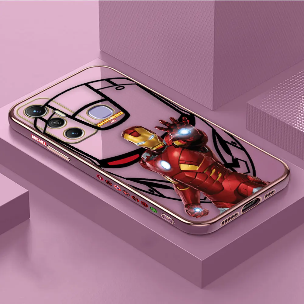 thumbnail image 1 of Funda suave E-TPU para teléfono Infinix HOT 40I 30I 30 20 20S 20I 12 12I 11 10 10S 10I 9 GT10 PLAY, carcasa con Logo de Marvel Iron Man, 1 of 5