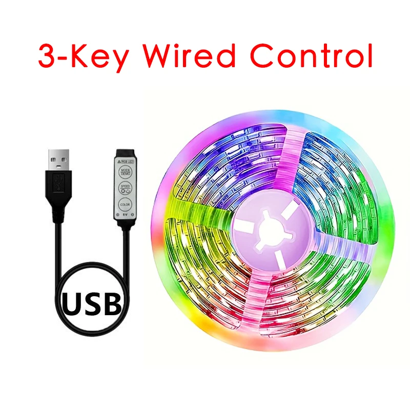 USB LED قطاع ضوء APP التحكم IR بلوتوث الشريط RGB I...