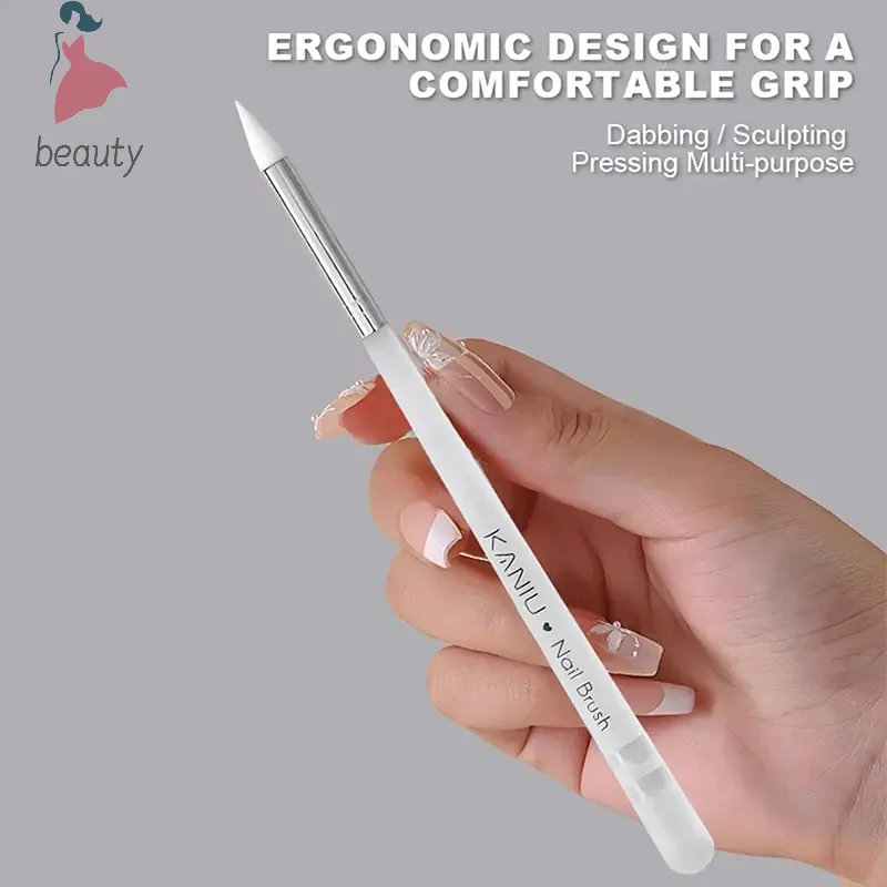 1Pcs 3D Image DIY Dotting Polish Brushes Silicone Nail Art Pen Brush UV Gel Polish Tip Sculpture Pen DIY Manicure Tool