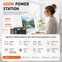 Station d'alimentation portable 600W AC 220V, générateur solaire, station de charge d'urgence pour camping-car, camping, voyages, panne de courant 7