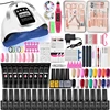 Manicure Set Poly Nail Gel Kit Professional Nail Set With Nail Lamp Acrylic Extension Gel Nail Polish All For Nail Gel Tools Kit 1