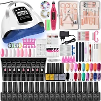 Manicure Set Poly Nail Gel Kit Professional Nail Set With Nail Lamp Acrylic Extension Gel Nail Polish All For Nail Gel Tools Kit 1