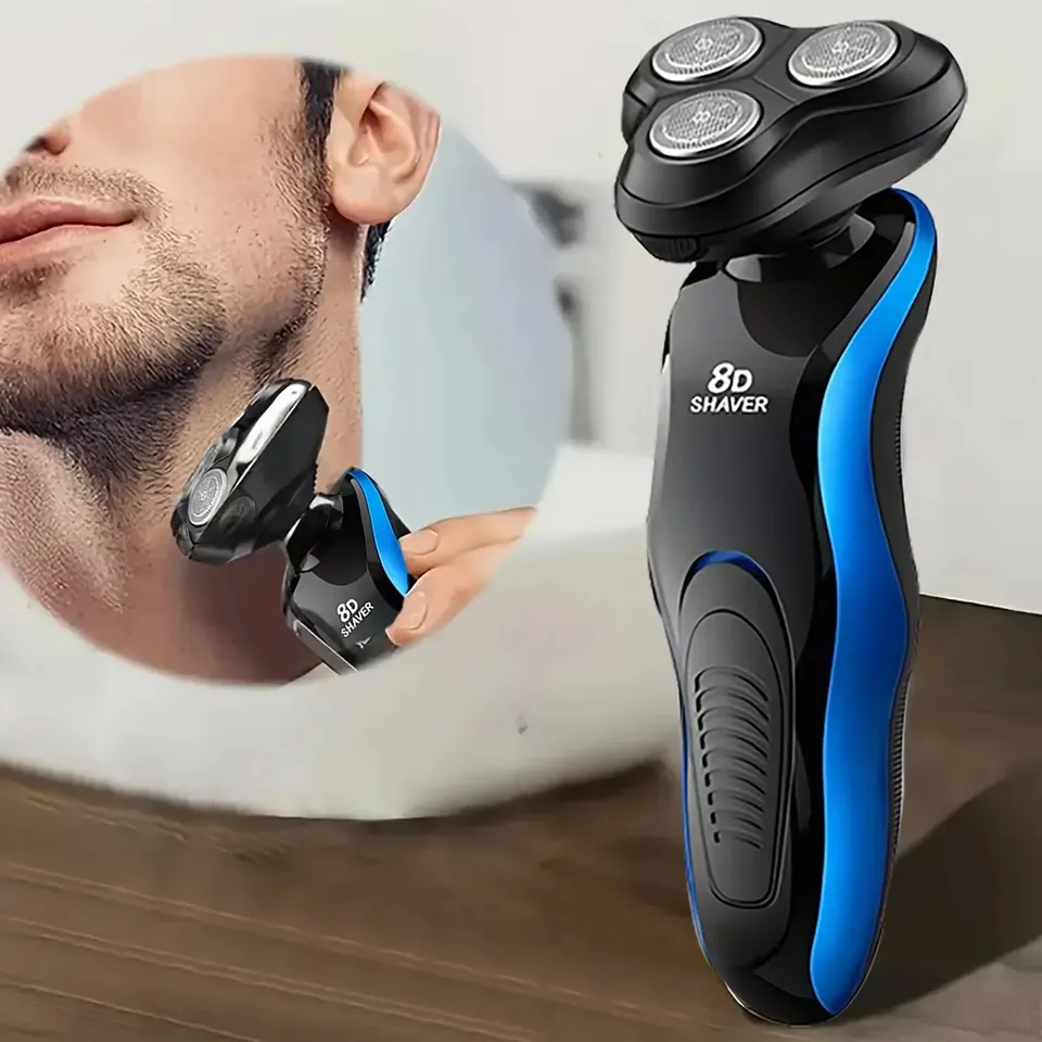1pc-Shaver Male 8D Three-in-one Electric Razor Men Face Shaver Beard USB Full-body Wash Beard Knife Rechargeable Razor Trimmer