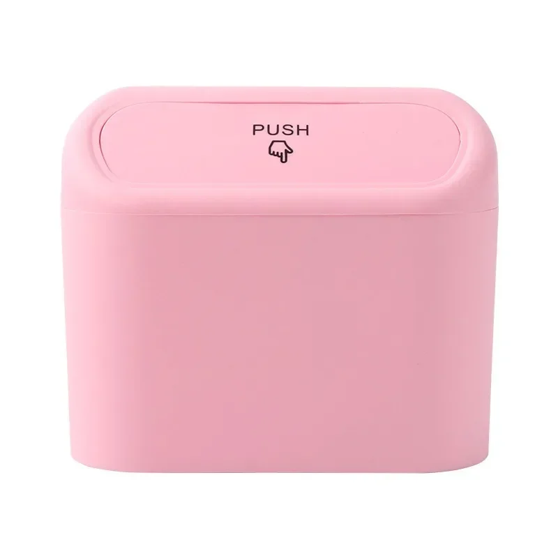1pc Car Trash Can Seat Back Disposable Bag Mini Automobile With Cover Folding Storage Hanging Storage Box Multifunction Interior 5