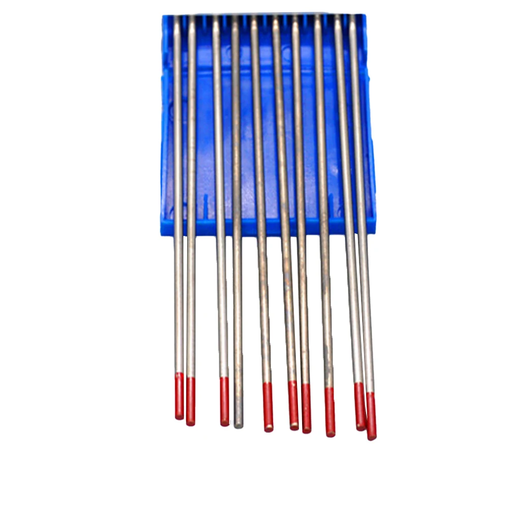 10pcs Tungsten Electrodes 1.0 / 1.6 / 2.4 3.2 Mm Professional Welding Thoriated Tig Rod Length 150mm Red Welding Electrod tungsten electrodes