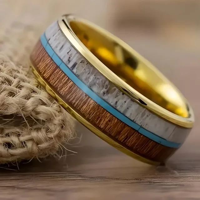 Bagues en titane et acier pour hommes, couleur violette, incrustation de coquille d'ormeau colorée, anneaux en acier inoxydable pour hommes, bijoux de mariage