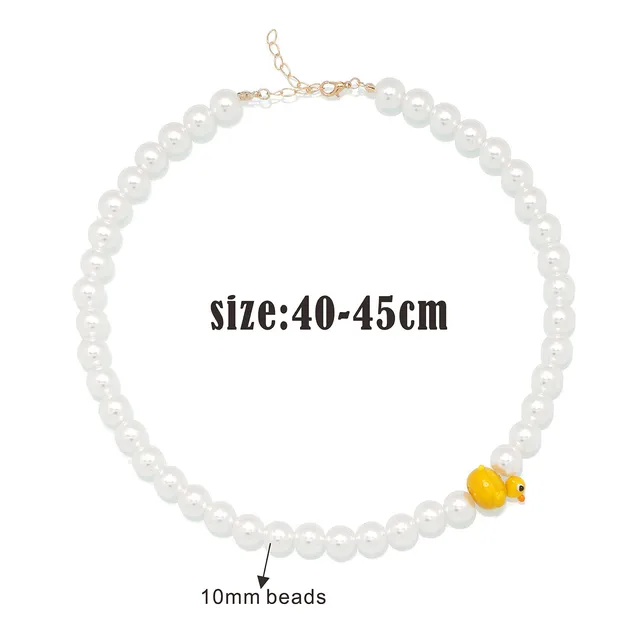 10MM High Imitation Pearls Coccinella Septempunctata Yellow Duck