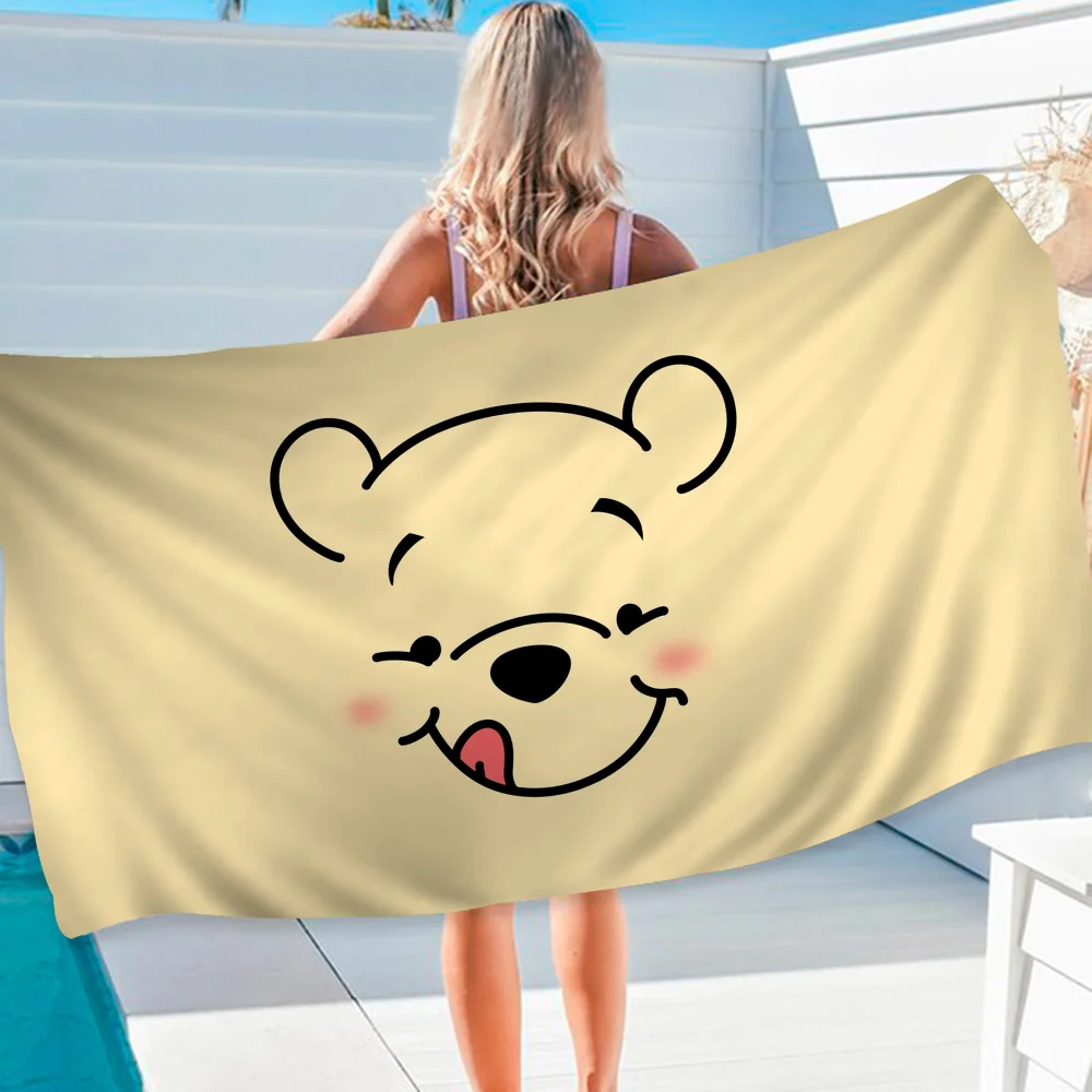 Winnie The Pooh Microfiber Printed Beach Towel Mountain Climbing Yoga Beach Swimming Running Absorbent Soft Towel 6
