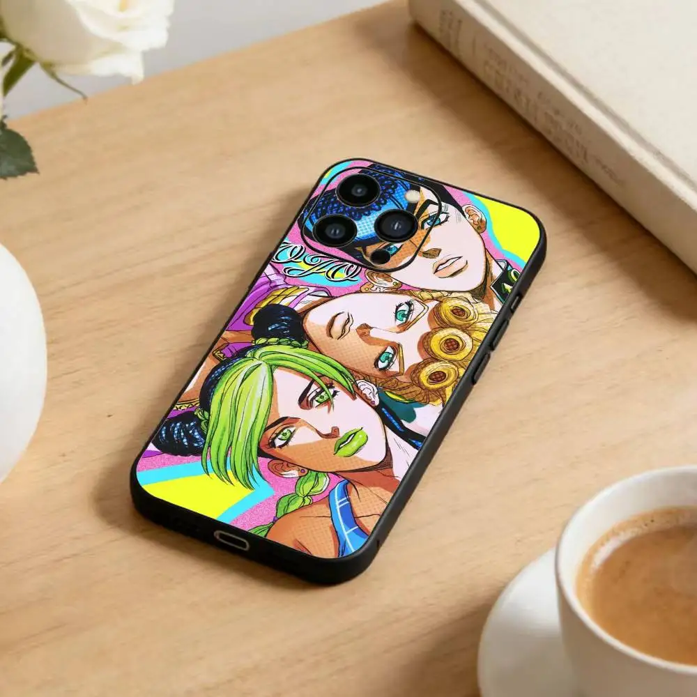 K-Anime Jojo's Bizarre Adventure Soft Silicone Black Phone Case