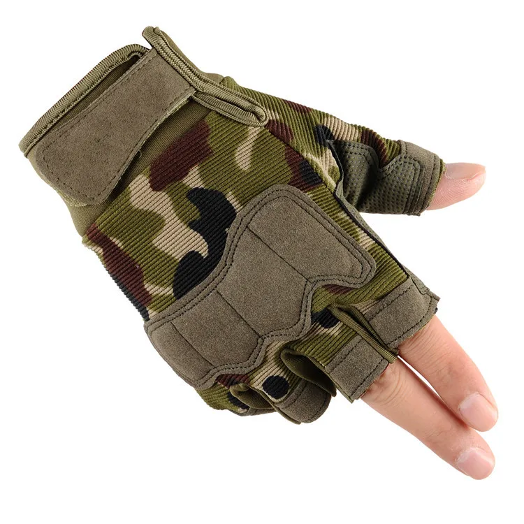 Men's Tactical Gloves Military Army Shooting Fingerless Gloves Anti-Slip Outdoor Hunting Sports Paintball Airsoft Bicycle Gloves