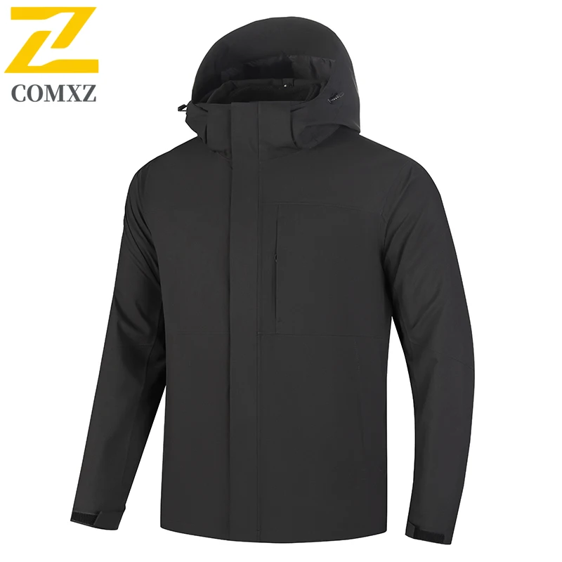 COMXZ High Quality Rider Jacket 3-in-1 Warn Outdoor Windproof Adventure Cycling Hunting Rain Jacket Men Hiking Travel Outerwear