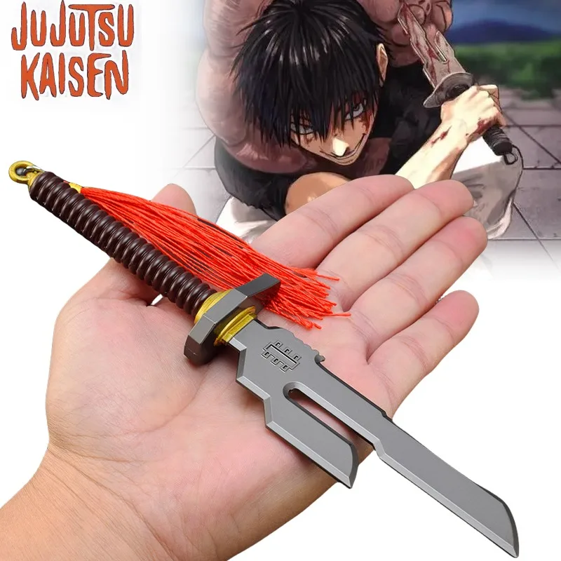 20cm Jujutsu Kaisen Katana Metal Fushiguro Toji Sword Real Ninja Knife Yuta Iron Japanses Samurai Katana Kid Toys Anime Gifts