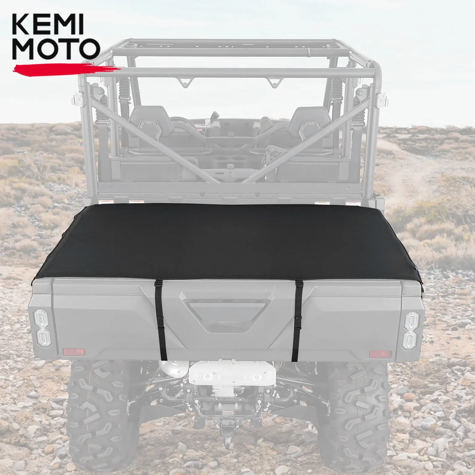 

KEMIMOTO UTV Soft Rear Cargo Bed Cover Compatible with CFMOTO UFORCE 1000/1000 XL 2019-2024 Waterproof Tonneau Cover UV50+