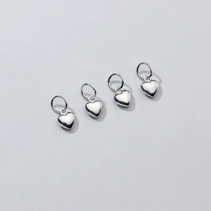 TrustDavis Real 925 Sterling Silver Personality Fashion Sweet Romantic Heart Charm Pendant Handmade DIY Accessories Jewelry DZ75 pendant necklace