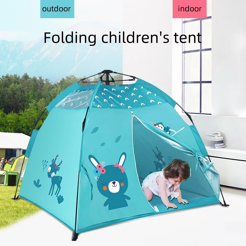 Kids Tent Boys Girls Playhouse Indoor-Outdoor Baby Folding Princess Castle Travel Camping Playhouse