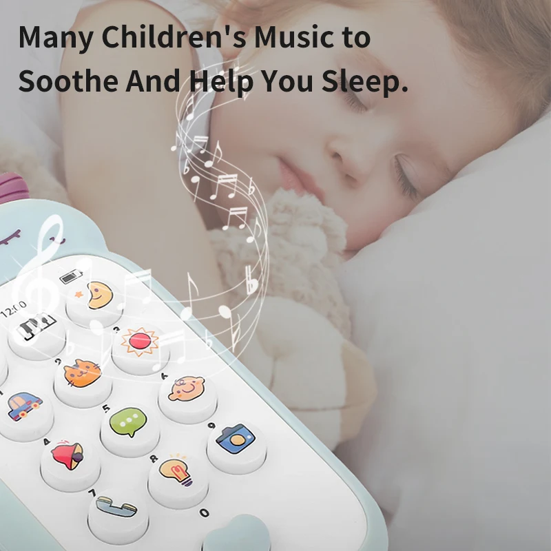 Baby Telephone Music Toy Sound Machine Kids Infant Early Educational Mobile Phone Gift cell phone toy learning toys