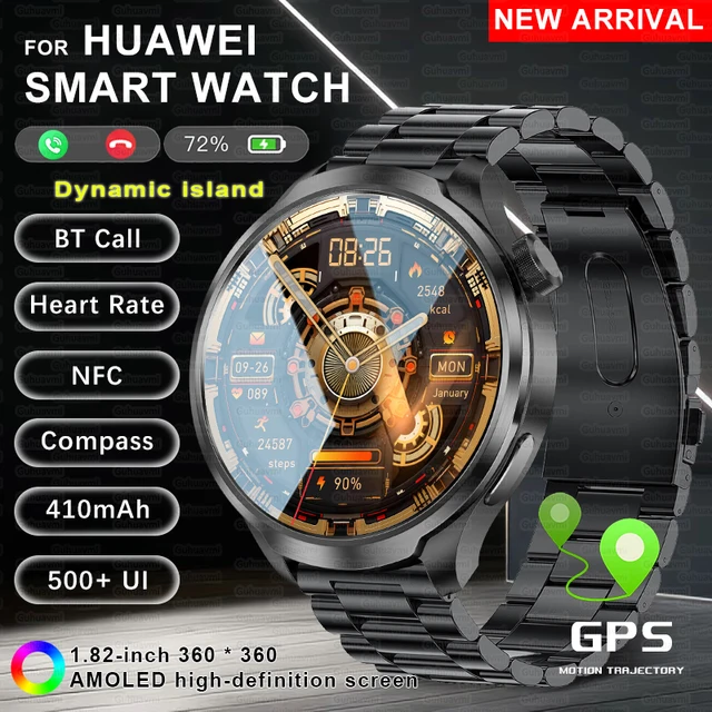 2024 New GPS Sports NFC Fashion Smartwatch Men's 1.85 "AMOLED Screen Heart Rate Blood Pressure Health Smart Watch For Huawei IOS 1