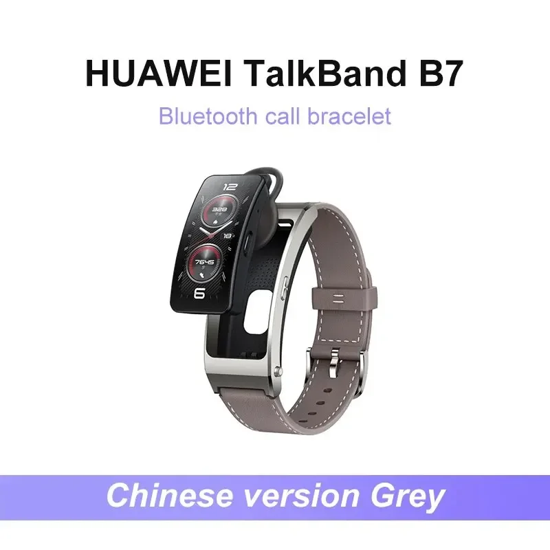 오리지널 화웨이 토크밴드 B7 스마트 손목밴드 1.53인치 AMOLED 스크린 키린 A1 프로세서 통화 이어폰 토크밴드 GPS