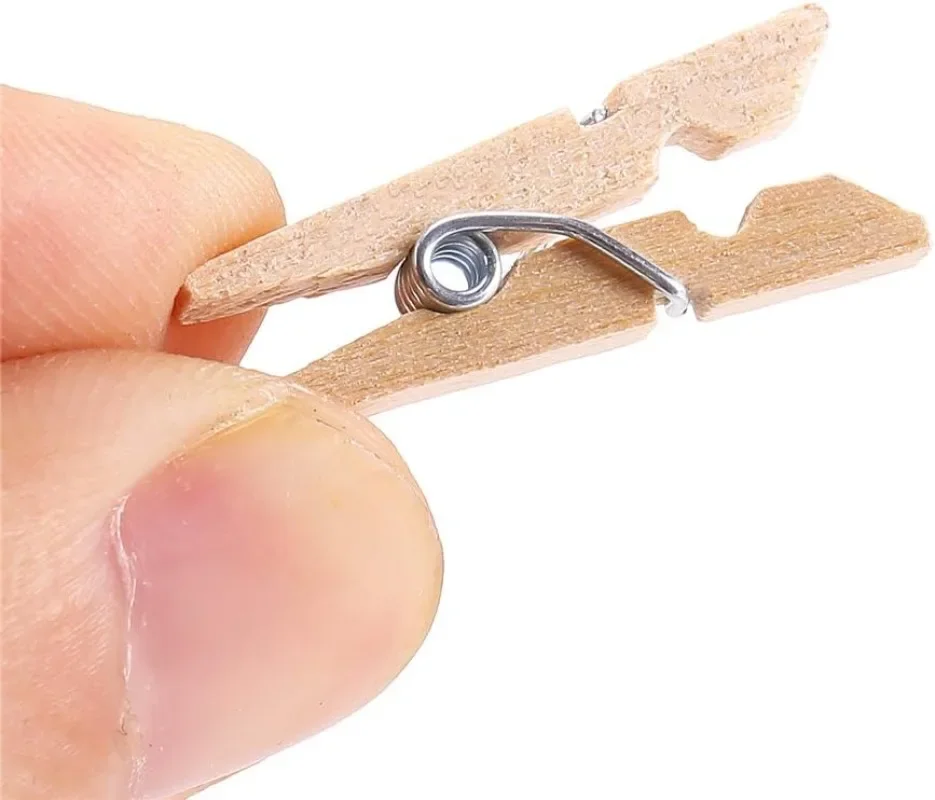 50/200pcs wooden photo clips memo paper pegs for DIY wedding party supplies