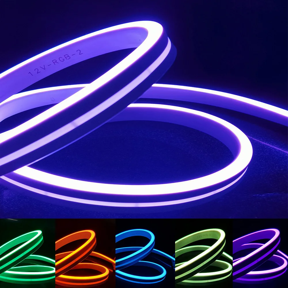 12 В DIY 6 мм узсветодиодный неоновая Светодиодная лента 2835SMD 120LED s/M IP67