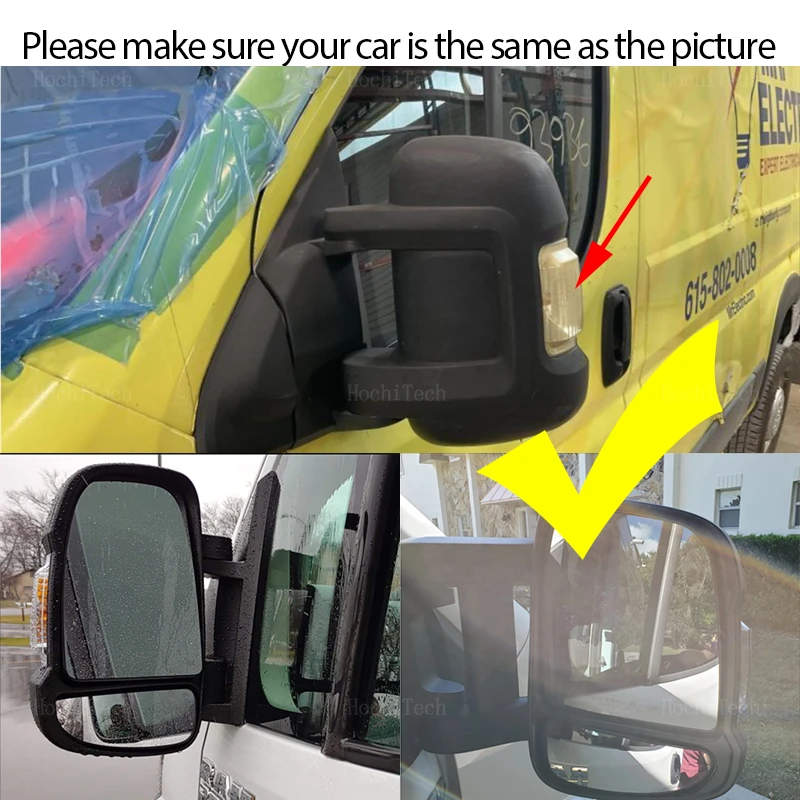 Citroen Relay Jumper 용 푸조 복서 관리자 용 왼쪽 오른쪽 윙 미러 유리 가열 드라이버 승객 측