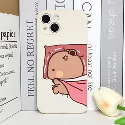Adorable DUDU BUBU Cartoon Couple Phone Case - Soft Protective Cover - iPhone 12 (MFGDB - H1292T7)