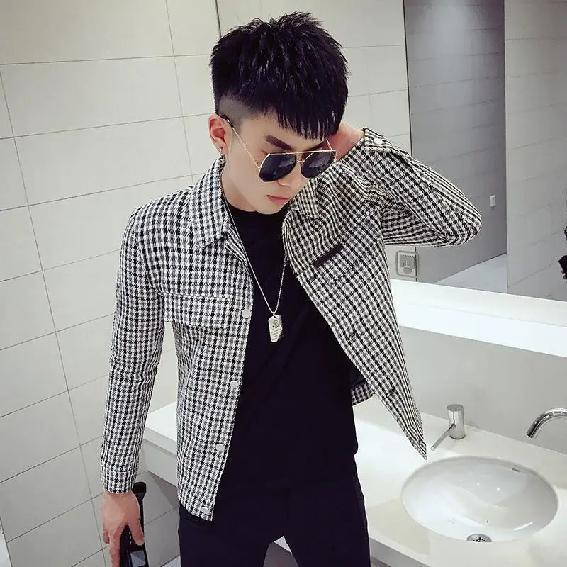 Spring Autumn Temperament Vintage Casual Youth Jacket Man Loose Simple All Match Fashion Top Men Chic Male Streetwear Clothes