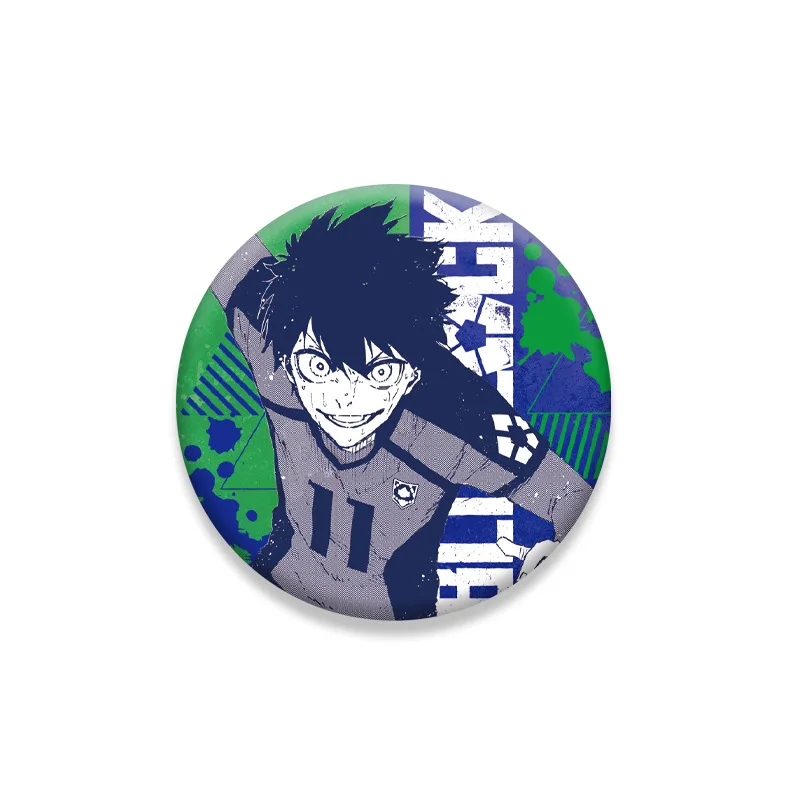 Official Blue Lock Anime Fan Art Collection Badge Featuring Iconic Characters