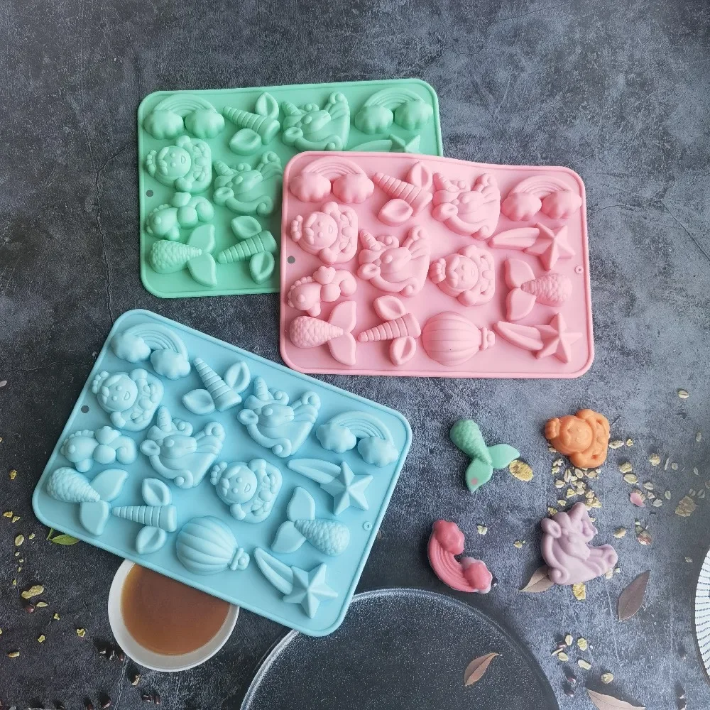 

Unicorn Shape Soap Silicone Mold DIY Handmade Fondant Chocolate Mousse Cake Form Mould Resin Craft Decorating Tools