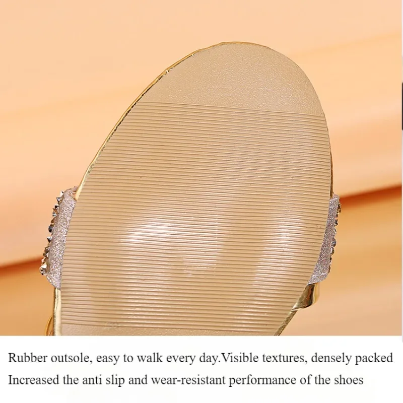 2024 New Fashion Women's Sandals Gold and Silver Low Heel Casual Shoes Women Open Toe Summer Light Fashion Women's Shoes