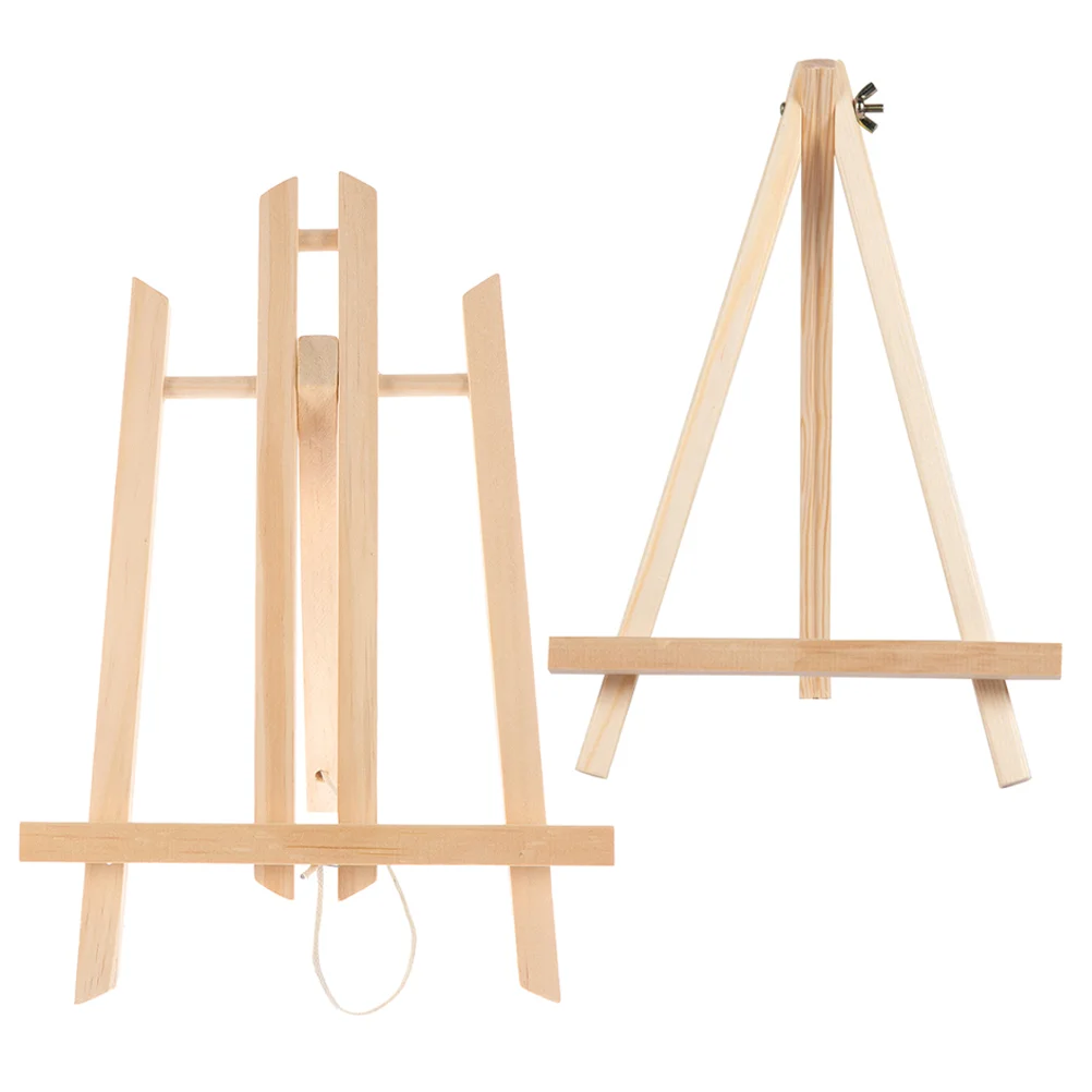 2 Pcs Easels Painting Canvas Standing Show Rack Vertical Wooden Display  Tabletop Child - AliExpress