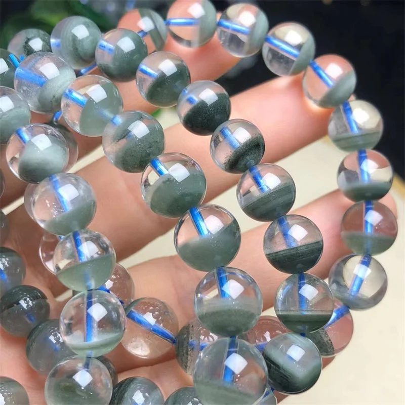 

Natural Blue Garden Quartz Bracelet Women Healing Gemstone Crystal Strand Bangles Lovers Jewelry Gift 1PCS 9/10MM